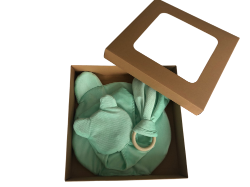 Dárková krabička pro novorozence mentolová